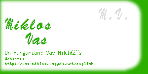 miklos vas business card